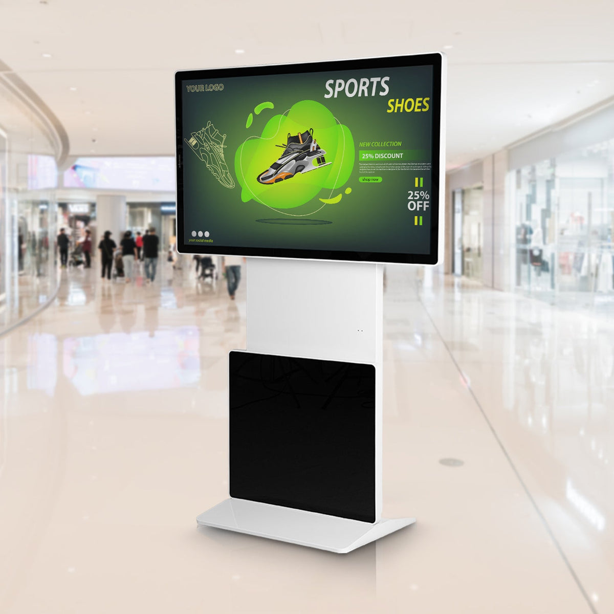 Rotating Panel Screen Rotating Design Touch Screen LED Player — LED Kiosk Display