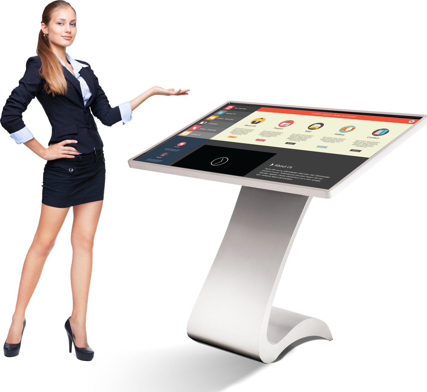 Horizontal (4K) - S-Design Interactive Touch Screen Kiosk